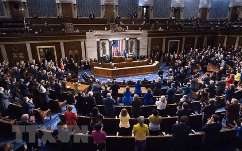 Quang cảnh một phiên họp Hạ viện Mỹ ở Washington, DC. (Ảnh: AFP/TTXVN)