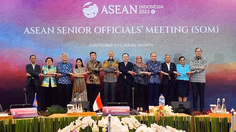 Các quan chức cao cấp (SOM) ASEAN tham dự cuộc họp ngày 3/9/2023.