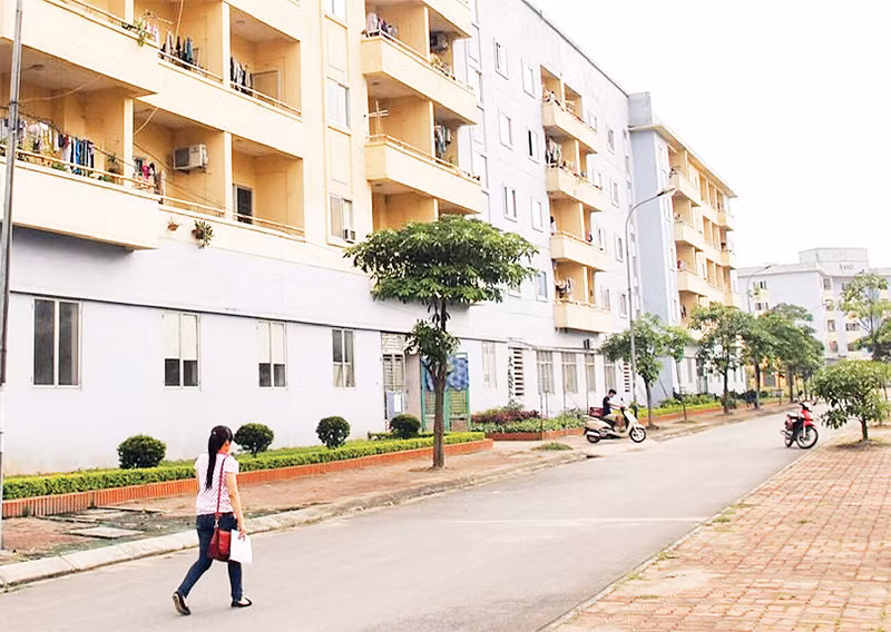 Nhà ở dành cho công nhân tại xã Kim Chung, huyện Đông Anh. (Ảnh NGỌC HÙNG)