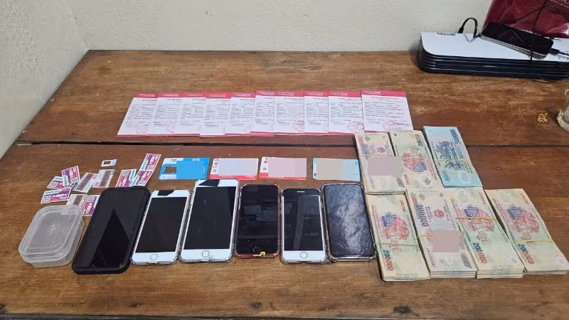 Tang vật thu giữ liên quan đến vụ án. (Ảnh: Công an cung cấp)