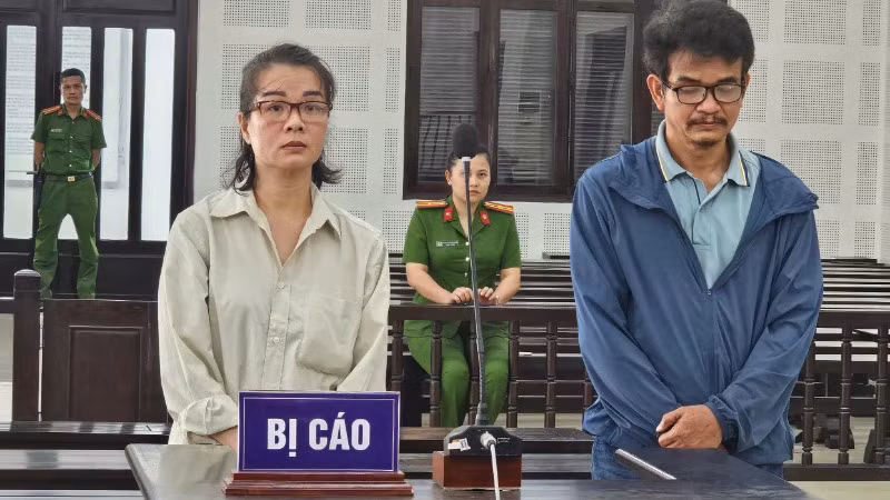 Các bị cáo tại phiên tòa. (Ảnh: AD)