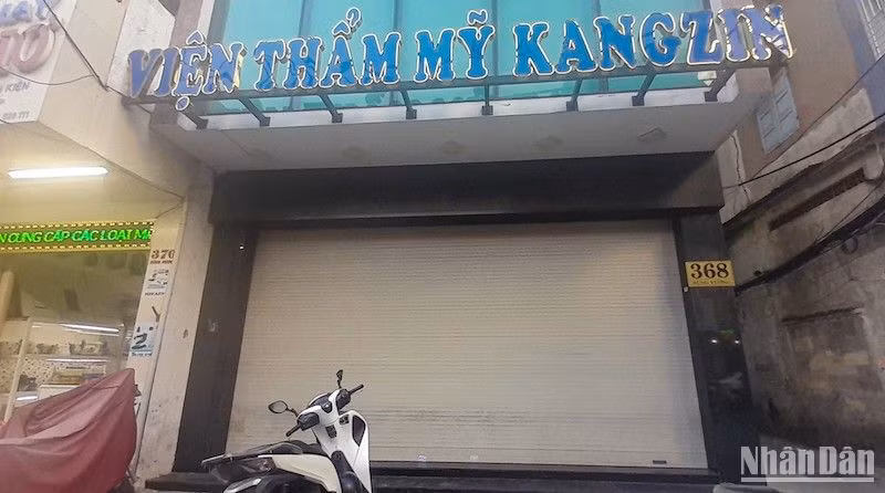Cơ sở thẩm mỹ viện này bị phạt 320 triệu đồng. (Ảnh: ANH ĐÀO)