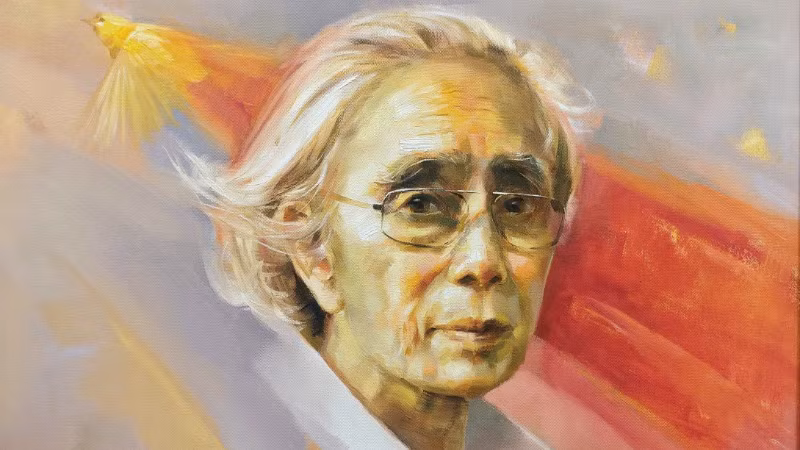 Tác phẩm "Sợi nhớ sợi thương"của tác giả Hà Châu, sáng tác năm 2024.