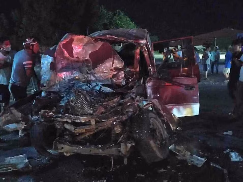 Hiện trường vụ tai nạn. (Ảnh: Công an cung cấp)