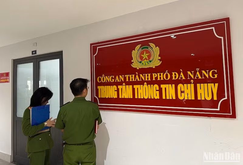 Trung tâm Thông tin chỉ huy Công an thành phố Đà Nẵng. (Ảnh: ANH ĐÀO)