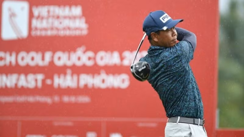 Golfer Nguyễn Việt Hồ lần đầu tham gia tranh tài tại Giải BRG Open Golf Championship Danang 2024. (Ảnh: BTC)