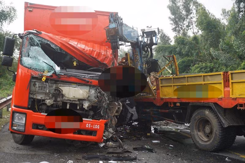 Hiện trường vụ tai nạn. (Ảnh: Công an cung cấp)