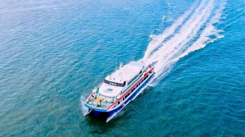 Tàu cao tốc từ Thành phố Hồ Chí Minh đi Côn Đảo. (Ảnh: CTV)
