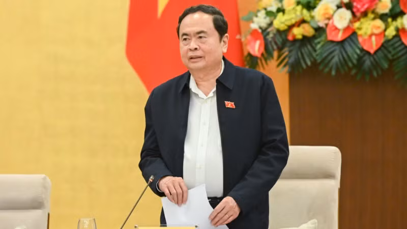 Chủ tịch Quốc hội Trần Thanh Mẫn phát biểu chỉ đạo tại cuộc họp. (Ảnh: Duy Linh)