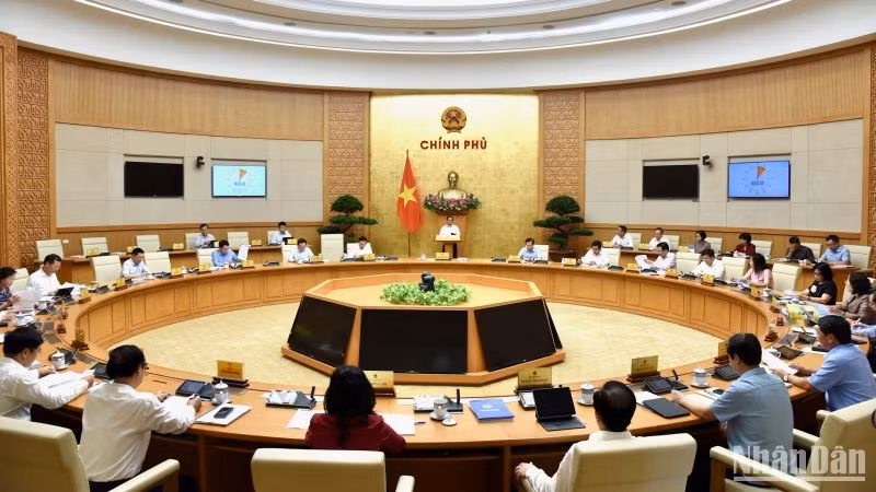 Phiên họp Chính phủ chuyên đề về xây dựng pháp luật tháng 6/2023.