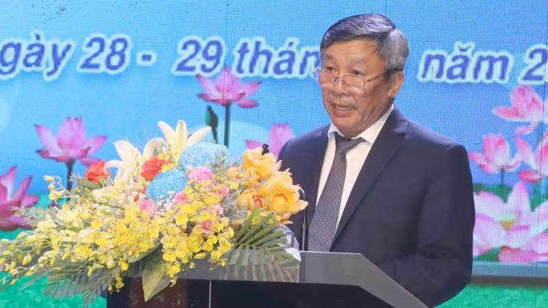 Phó Bí thư Thường trực Tỉnh ủy Đồng Nai Hồ Thanh Sơn phát biểu tại Đại hội.