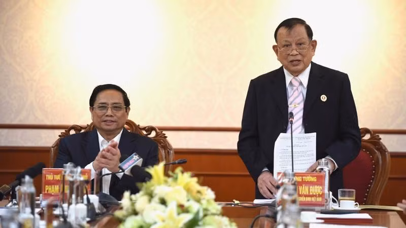 Thượng tướng Nguyễn Văn Được Chủ tịch Hội Cựu chiến binh Việt Nam phát biểu khai mạc. (Ảnh: Trần Hải)