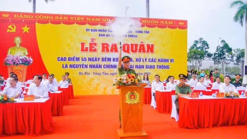 Bà Rịa-Vũng Tàu ra quân cao điểm 45 ngày-đêm xử lý vi phạm giao thông