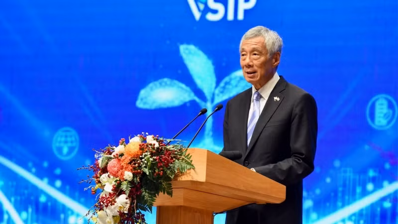 Thủ tướng Singapore Lý Hiển Long phát biểu ý kiến.