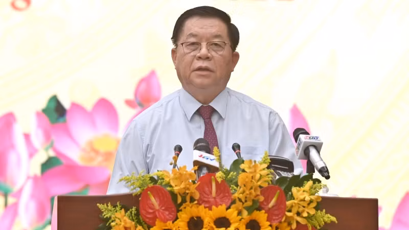 Đồng chí Nguyễn Trọng Nghĩa, Bí thư Trung ương Đảng, Trưởng Ban Tuyên giáo Trung ương phát biểu kết luận Hội nghị.