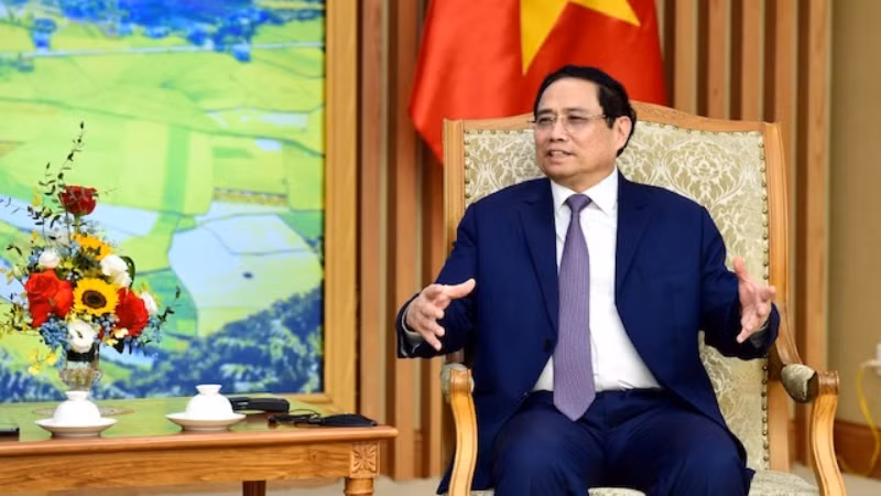 Thủ tướng Phạm Minh Chính phát biểu tại buổi tiếp.