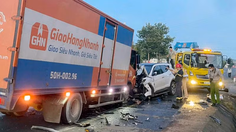 Hiện trường vụ tai nạn.