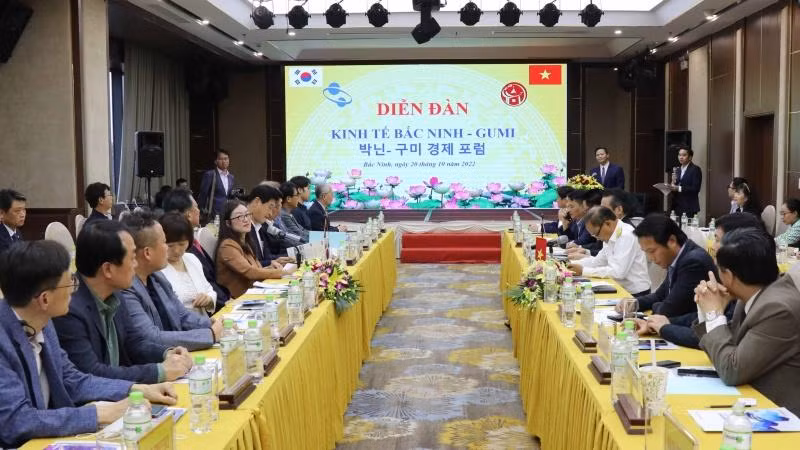 Toàn cảnh Diễn đàn Kinh tế Bắc Ninh-Gumi (Hàn Quốc).