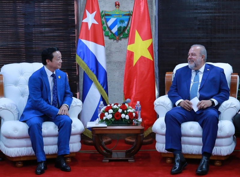 Phó Thủ tướng Trần Hồng Hà hội kiến Thủ tướng Cuba Manuel Marrero Cruz.