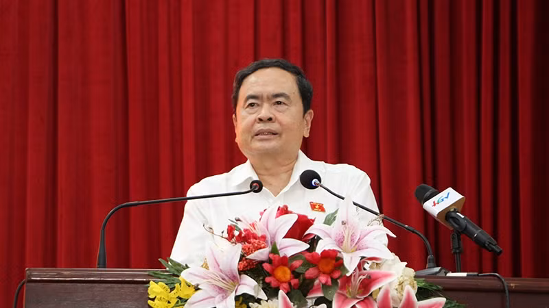 Phó Chủ tịch Thường trực Quốc hội Trần Thanh Mẫn phát biểu tại Hội nghị.