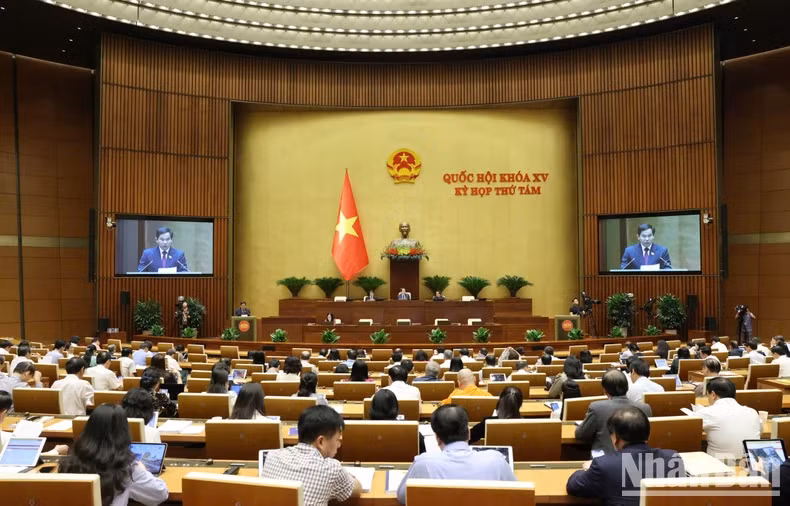 Quang cảnh phiên họp sáng 13/11. (Ảnh: DUY LINH)