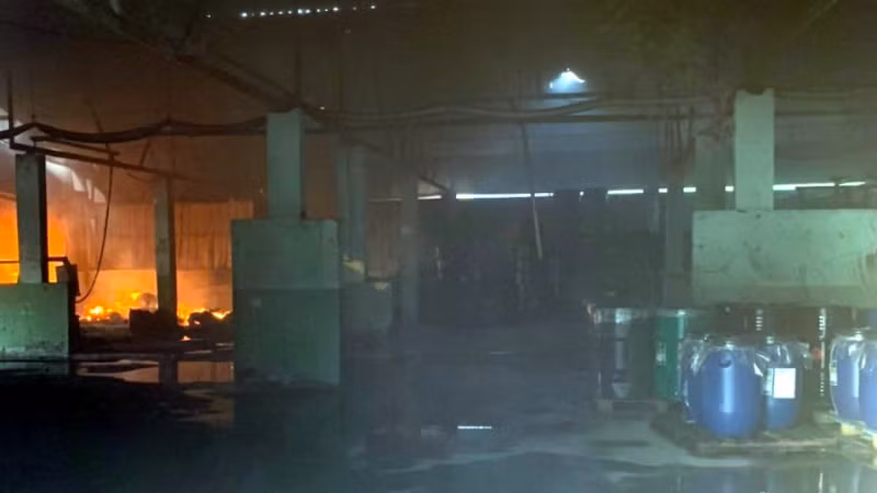 Hiện trường vụ cháy.