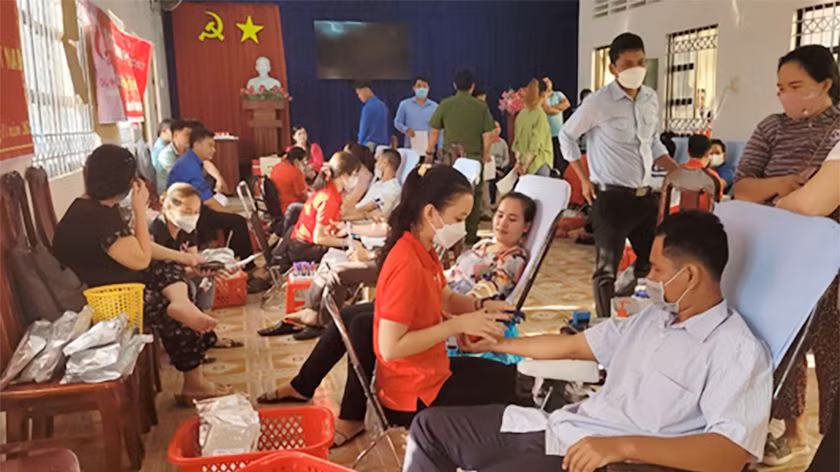 Phong trào hiến máu tình nguyện tại Sóc Trăng được nhân dân hưởng ứng tham gia.