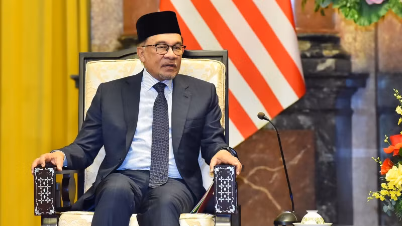 Thủ tướng Malaysia Anwar Ibrahim phát biểu đáp từ Chủ tịch nước Võ Văn Thưởng.