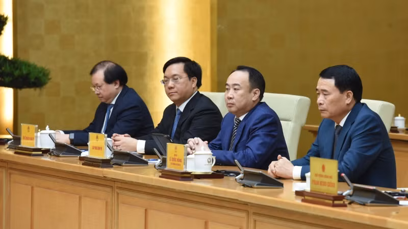 Đại diện lãnh đạo các bộ, ban, ngành tham dự buổi tiếp.