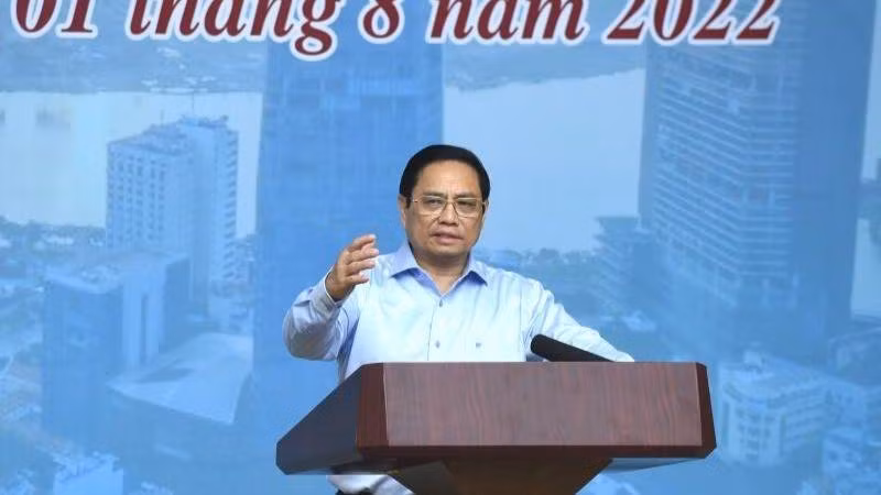 Thủ tướng Phạm Minh Chính phát biểu tại Hội nghị. (Ảnh: Trần Hải)