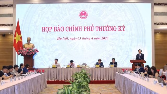 Quang cảnh họp báo. (Ảnh: VGP)