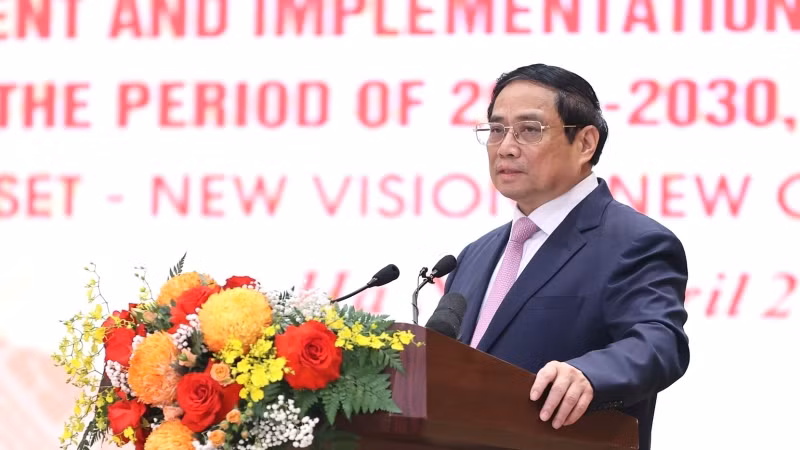 Thủ tướng Phạm Minh Chính phát biểu tại hội nghị.