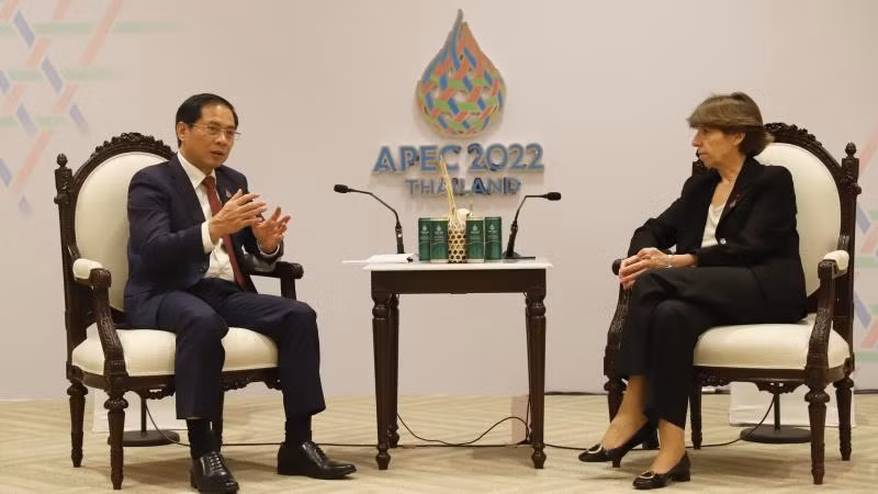 Bộ trưởng Ngoại giao Bùi Thanh Sơn đề nghị Pháp sớm phê chuẩn Hiệp định Bảo hộ đầu tư Việt Nam-EU (EVIPA) nhằm tối đa hoá tiềm năng hợp tác giữa hai nước.