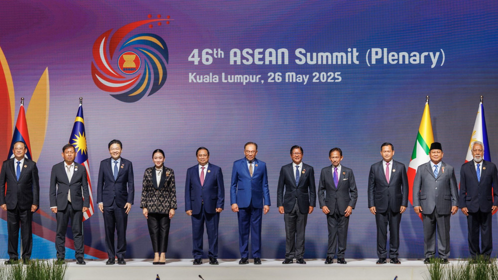 Thủ tướng Phạm Minh Chính và các nhà lãnh đạo ASEAN tại Phiên toàn thể. (Ảnh: Ban Tổ chức ASEAN 46) Thủ tướng Phạm Minh Chính và các nhà lãnh đạo ASEAN tại Phiên toàn thể. (Ảnh: Ban Tổ chức ASEAN 46)