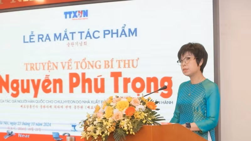 Tổng Giám đốc Thông tấn xã Việt Nam Vũ Việt Trang phát biểu. (Ảnh: Minh Quyết/TTXVN)