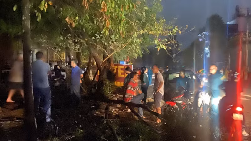 Hiện trường nơi xảy ra vụ điện giật.