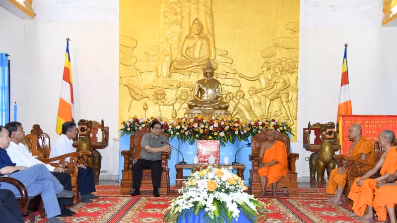 Thủ tướng Phạm Minh Chính chúc mừng Hội Đoàn kết sư sãi yêu nước tỉnh Trà Vinh nhân dịp Lễ Sen Dolta năm 2023.