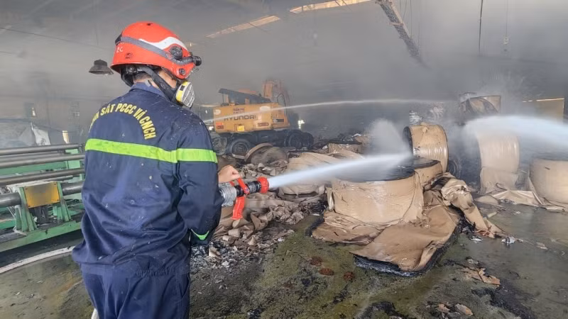 Hiện trường vụ cháy.