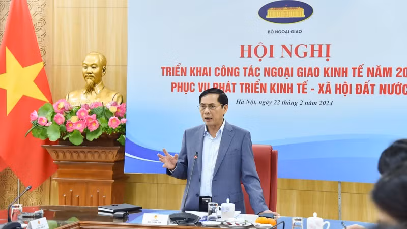 Bộ trưởng Ngoại giao Bùi Thanh Sơn chủ trì Hội nghị triển khai công tác ngoại giao kinh tế năm 2024.