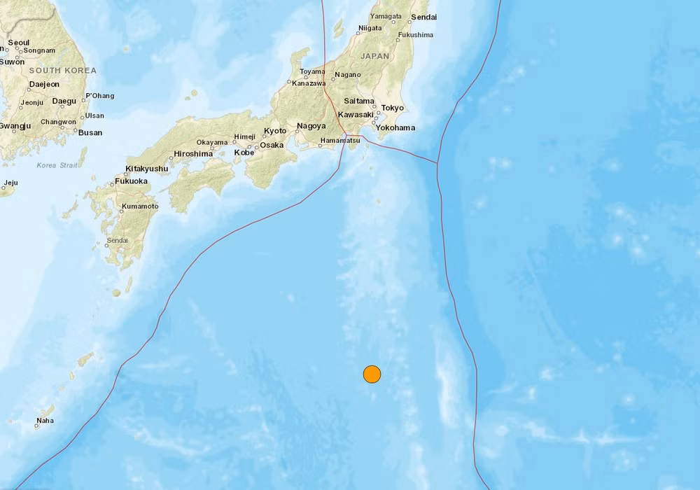 Vị trí xảy ra trận động đất. (Nguồn: USGS)