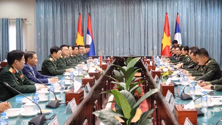 Quang cảnh buổi hội đàm. (Ảnh: Trịnh Dũng)