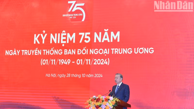 Tổng Bí thư Tô Lâm phát biểu tại Lễ kỷ niệm. (Ảnh: Đăng Khoa)