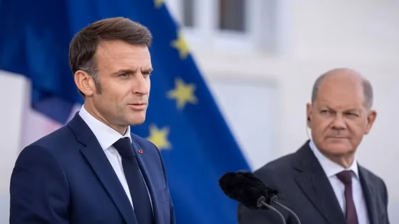 Tổng thống Pháp Macron phát biểu. (Nguồn: dpa)
