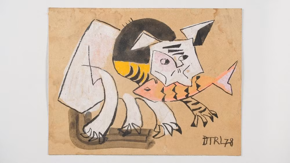 Tác phẩm “Ngựa” (màu bột trên giấy) vẽ năm 1978. (Ảnh nhân vật cung cấp)