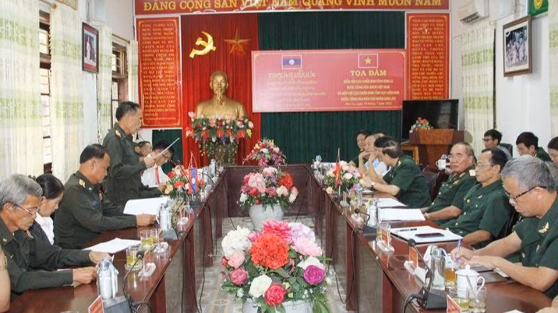 Tọa đàm giữa Hội Cựu chiến binh tỉnh Sơn La và Hiệp hội Cựu chiến binh tỉnh Xaysomboun.