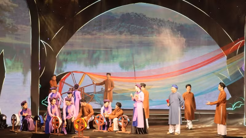 Cầu truyền hình trực tiếp Chương trình nghệ thuật “Đôi bờ Ví, Giặm” tại Nghệ An và Hà Tĩnh