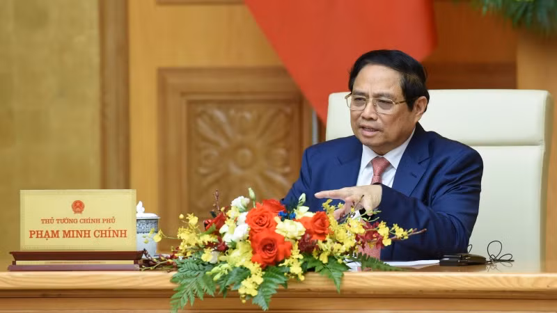 Thủ tướng Chính phủ Phạm Minh Chính phát biểu tại buổi tiếp.