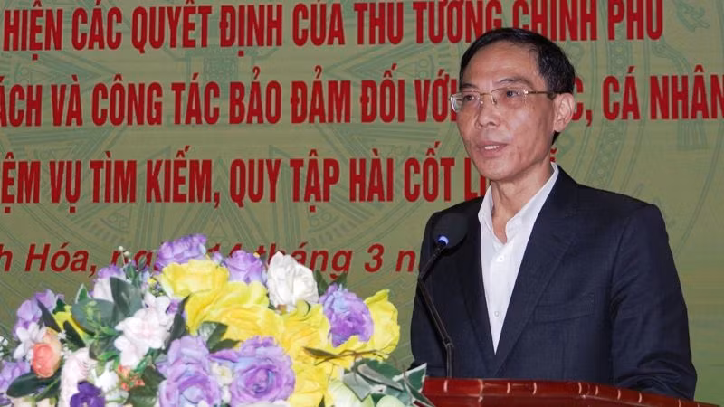 Trưởng Ban Chỉ đạo 515 tỉnh Thanh Hóa phát biểu tại Hội nghị.