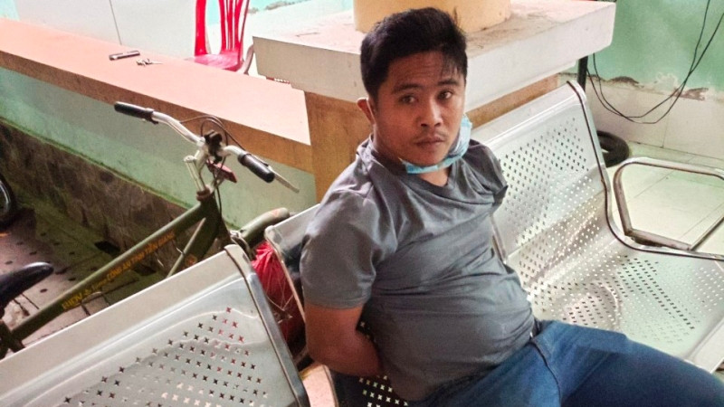 Đối tượng Mai Vũ Lâm bị cơ quan Công an tạm giữ.