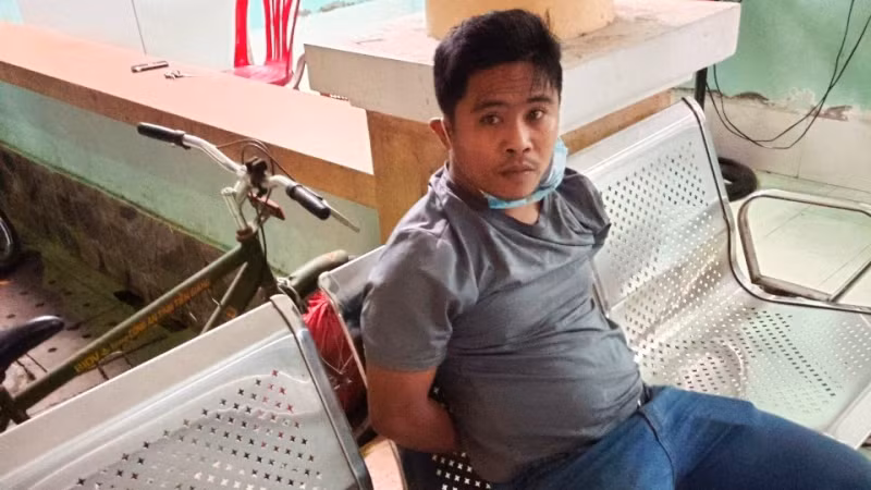 Đối tượng Mai Vũ Lâm bị cơ quan Công an tạm giữ.